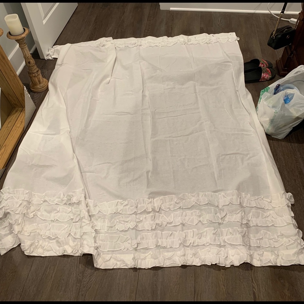 shower curtain + rods